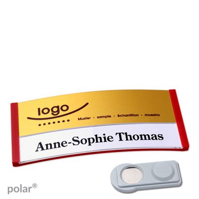 Naambadges polar® alu-print magneet smag® magneet | null | null | 74 x 34 mm