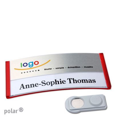 Naambadges polar® alu-print magneet smag® magneet | null | null | 74 x 34 mm