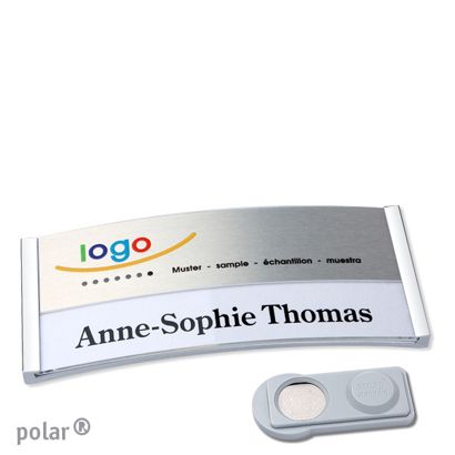 Naambadges polar® alu-print magneet smag® magneet | null | null | 74 x 34 mm