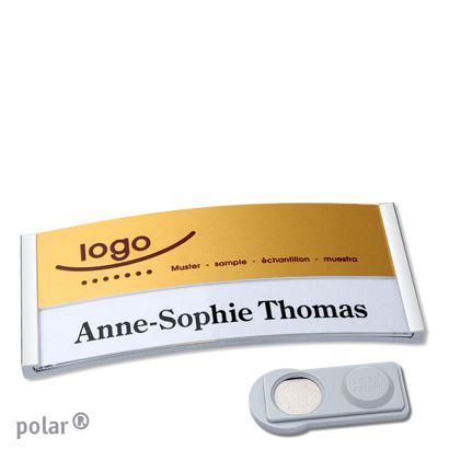 Naambadges polar® alu-print magneet smag® magneet | null | null | 74 x 34 mm