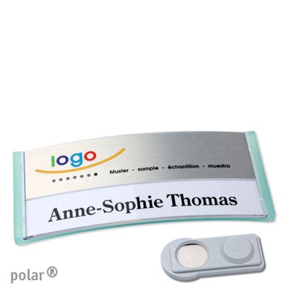 Naambadges polar® alu-print magneet smag® magneet | null | null | 74 x 34 mm