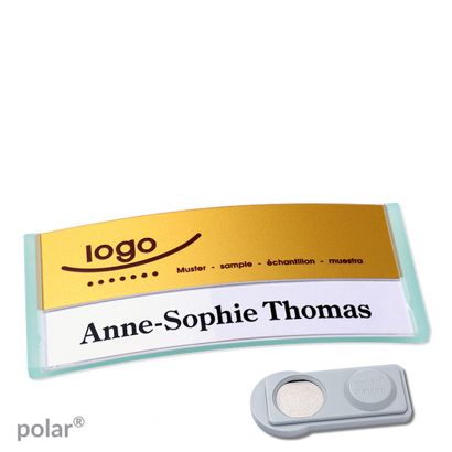 Naambadges polar® alu-print magneet smag® magneet | null | null | 74 x 34 mm
