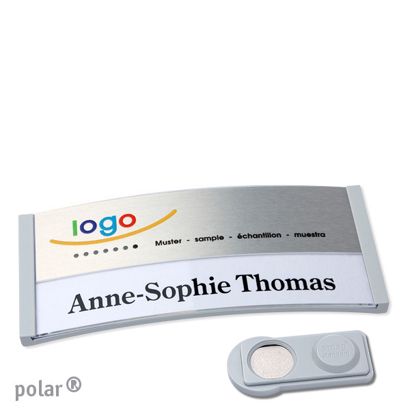 Naambadges polar® alu-print magneet smag® magneet | null | null | 74 x 34 mm