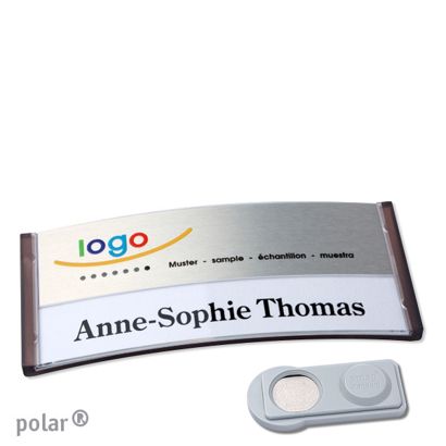 Naambadges polar® alu-print magneet smag® magneet | null | null | 74 x 34 mm
