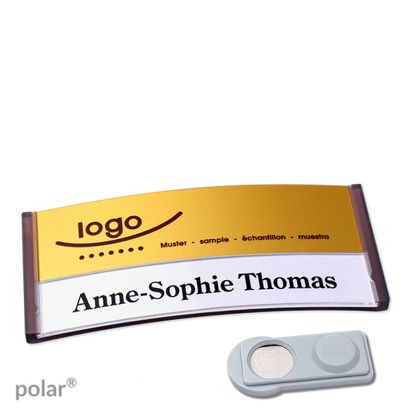 Naambadges polar® alu-print magneet smag® magneet | null | null | 74 x 34 mm