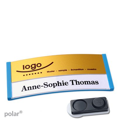 Naambadges polar® alu-print magneet smag® magneet, extra sterk | null | null | 74 x 34 mm
