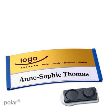 Naambadges polar® alu-print magneet smag® magneet, extra sterk | null | null | 74 x 34 mm