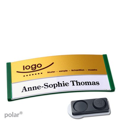Naambadges polar® alu-print magneet smag® magneet, extra sterk | null | null | 74 x 34 mm