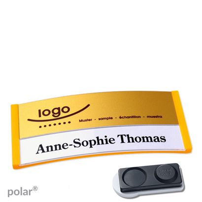 Naambadges polar® alu-print magneet smag® magneet, extra sterk | null | null | 74 x 34 mm