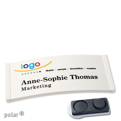 Naambadges polar® color-complete magneet smag® magneet, extra sterk | null | 74 x 34 mm