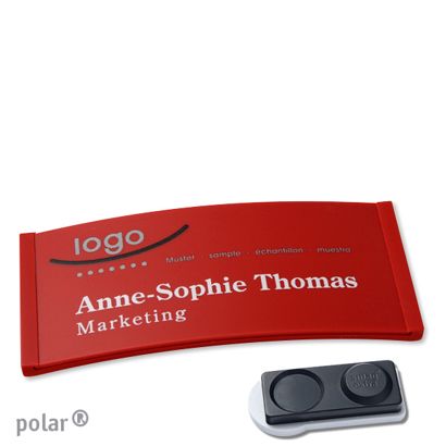 Naambadges polar® color-complete magneet smag® magneet, extra sterk | null | 74 x 34 mm