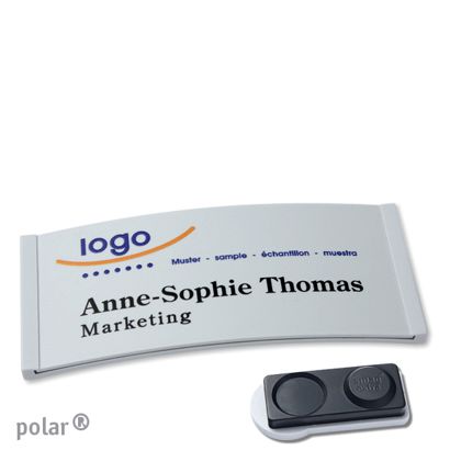 Naambadges polar® color-complete magneet smag® magneet, extra sterk | null | 74 x 34 mm
