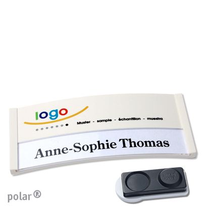 Naambadges polar® color-print magneet smag® magneet, extra sterk | null | 74 x 34 mm