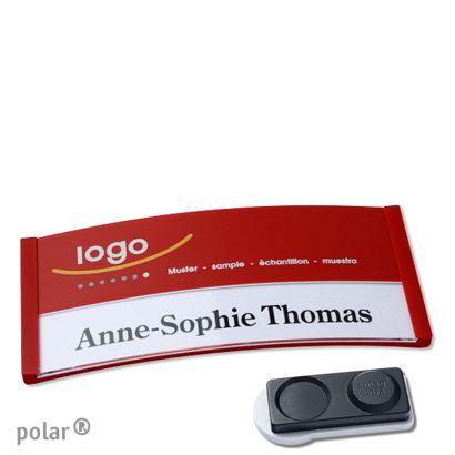 Naambadges polar® color-print magneet smag® magneet, extra sterk | null | 74 x 34 mm