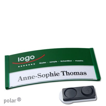 Naambadges polar® color-print magneet smag® magneet, extra sterk | null | 74 x 34 mm