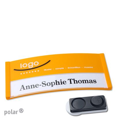Naambadges polar® color-print magneet smag® magneet, extra sterk | null | 74 x 34 mm