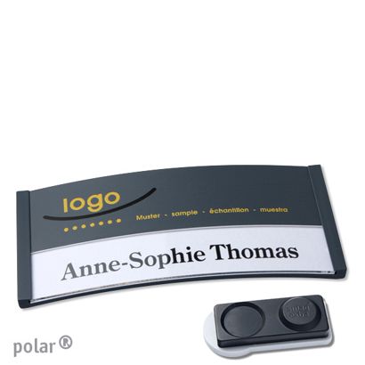 Naambadges polar® color-print magneet smag® magneet, extra sterk | null | 74 x 34 mm
