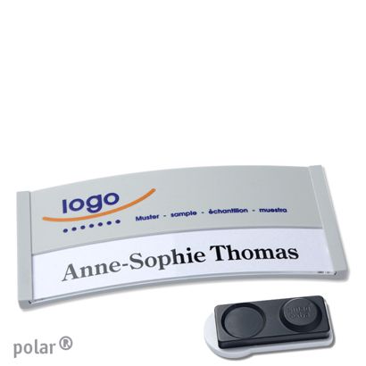 Naambadges polar® color-print magneet smag® magneet, extra sterk | null | 74 x 34 mm