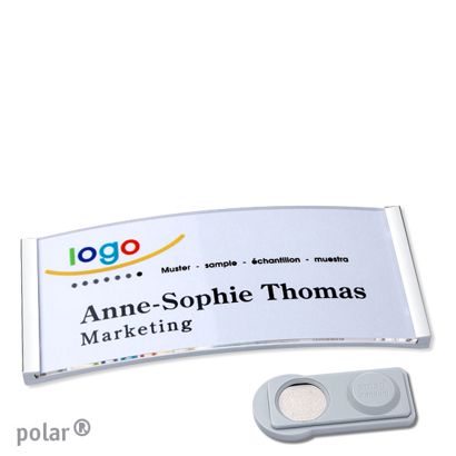 Naambadges polar® quick-print magneet smag® magneet | null | 74 x 34 mm