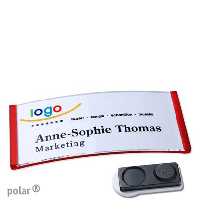 Naambadges polar® quick-print magneet smag® magneet, extra sterk | null | 74 x 34 mm