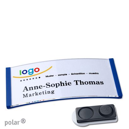 Naambadges polar® quick-print magneet smag® magneet, extra sterk | null | 74 x 34 mm