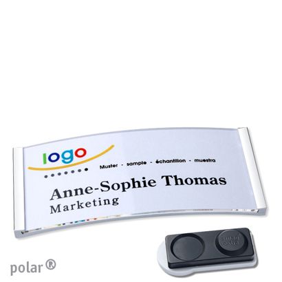 Naambadges polar® quick-print magneet smag® magneet, extra sterk | null | 74 x 34 mm