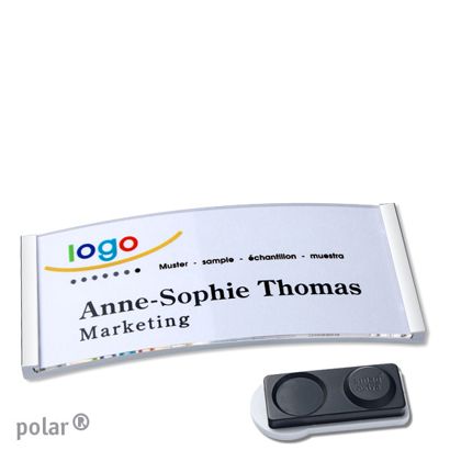 Naambadges polar® quick-print magneet smag® magneet, extra sterk | null | 74 x 34 mm