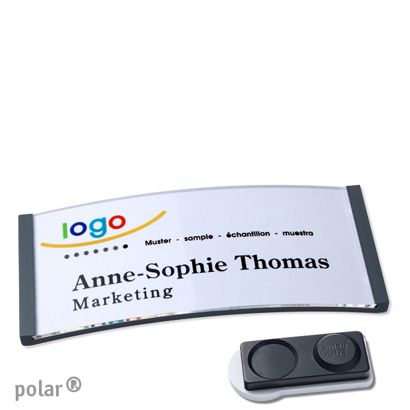 Naambadges polar® quick-print magneet smag® magneet, extra sterk | null | 74 x 34 mm