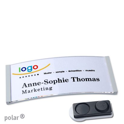 Naambadges polar® quick-print magneet smag® magneet, extra sterk | null | 74 x 34 mm
