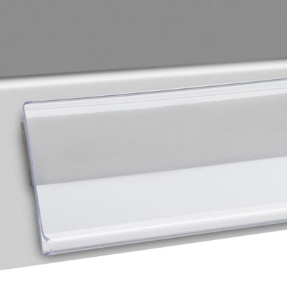 Prijsrail/scanrail DBR, zelfklevend 18 mm | 100 mm | transparant  | zelfklevend (foam tape) 
