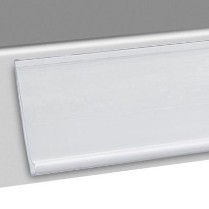 Prijsrail/scanrail DBR, zelfklevend 24 mm | 1000 mm | transparant  | zelfklevend (standaard tape) 
