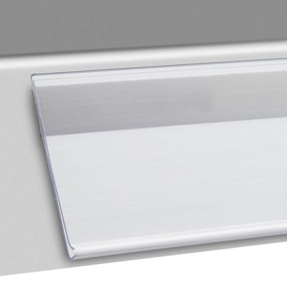Prijsrail/scanrail DBR, zelfklevend 35 mm | 1000 mm | transparant  | zelfklevend (foam tape) 