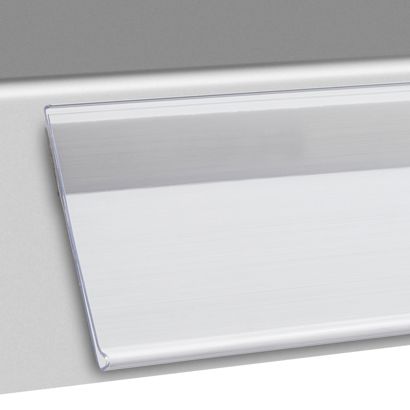 Prijsrail/scanrail DBR, zelfklevend 45 mm | 100 mm | transparant  | zelfklevend (foam tape) 