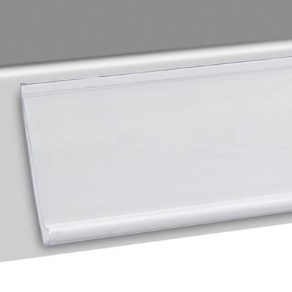 Prijsrail/scanrail DBR, zelfklevend 24 mm | 100 mm | transparant  | zelfklevend (standaard tape) 