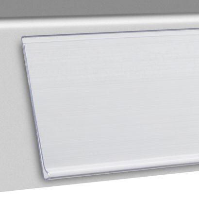 Prijsrail/scanrail DBR, zelfklevend 45 mm | 100 mm | transparant  | zelfklevend (standaard tape) 