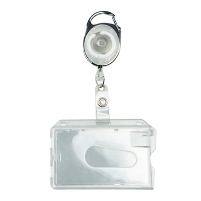 Hard plastic ID-kaarthouders met uittrekbare sleutelhanger null | null