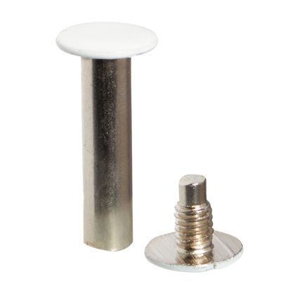 Boekschroeven, wit gelakt 12 mm