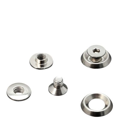 Busschroeven met rozet onderlegschijf, 3,5 mm, vernikkeld 