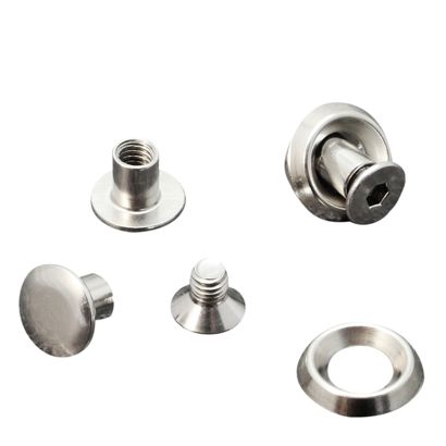 Busschroeven met rozet onderlegschijf, 5 mm, vernikkeld 
