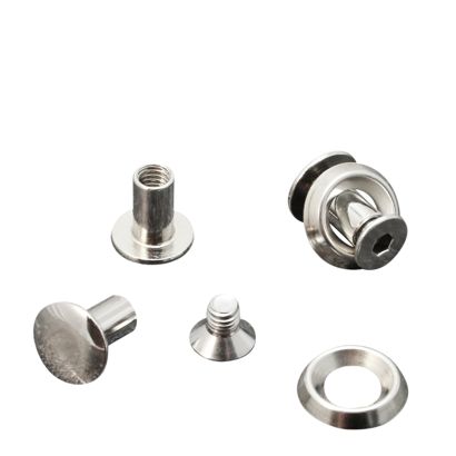 Busschroeven met rozet onderlegschijf, 9 mm, vernikkeld 