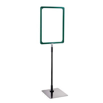 Posterframe met voet en houder (set) A4 null | null | onderstel: zwart