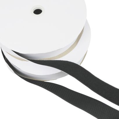 Zelfklevend klittenband, set bestaande uit 25 m lusband en 25 m haakband 50 mm | null