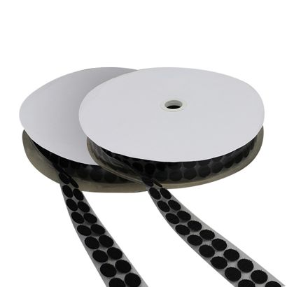 Klittenbandrondjes op rol, 16 mm | null | set haak & lus