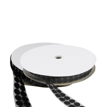 Klittenbandrondjes op rol, 21 mm | null | set haak & lus