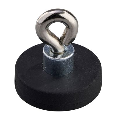 Magneet met rubbercoating met oog 22 mm | null