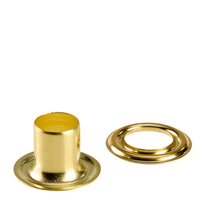 Roestvrijstalen zeilringen, zelftappend, messing null | Ronde zeilringen #2XL (⌀ 9,2 mm) met 11,5 mm extra lange schacht