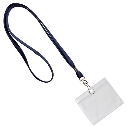 Badges met draagband liggend formaat | null | 86 x 54 mm