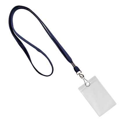 Badges met draagband staand formaat | null | 86 x 54 mm