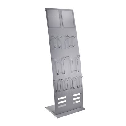 Brochurestandaard TEC-ART Brede standaard met magneetframe en brochurevakken 