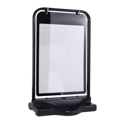 Stoepbord SWING-STOP A1 met waterreservoir, zwart 